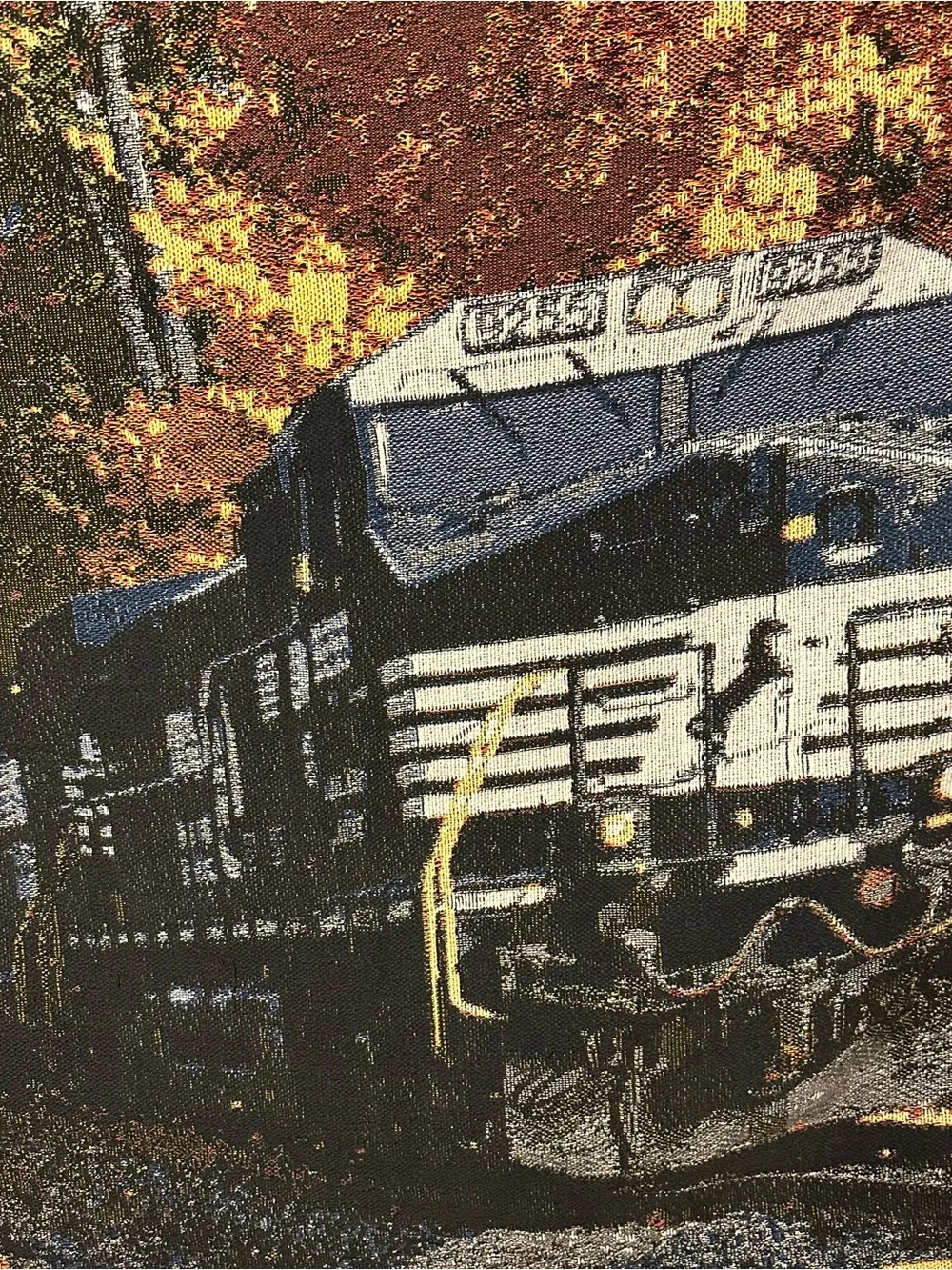 Railroad Norfolk Southern Train Tapestry Wall Hanging - Brown, Black, Gold